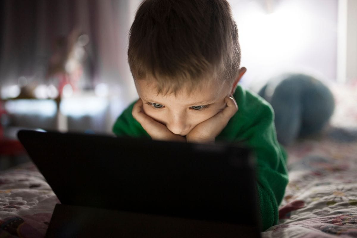 boy using a tablet
