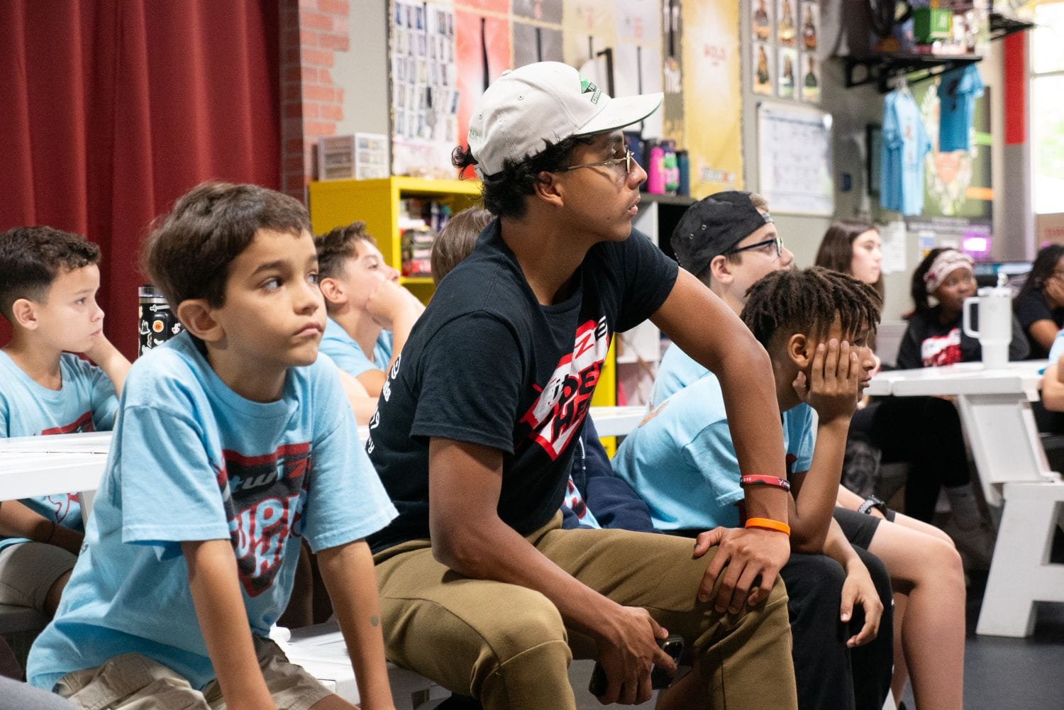 Kids socializing during after school program