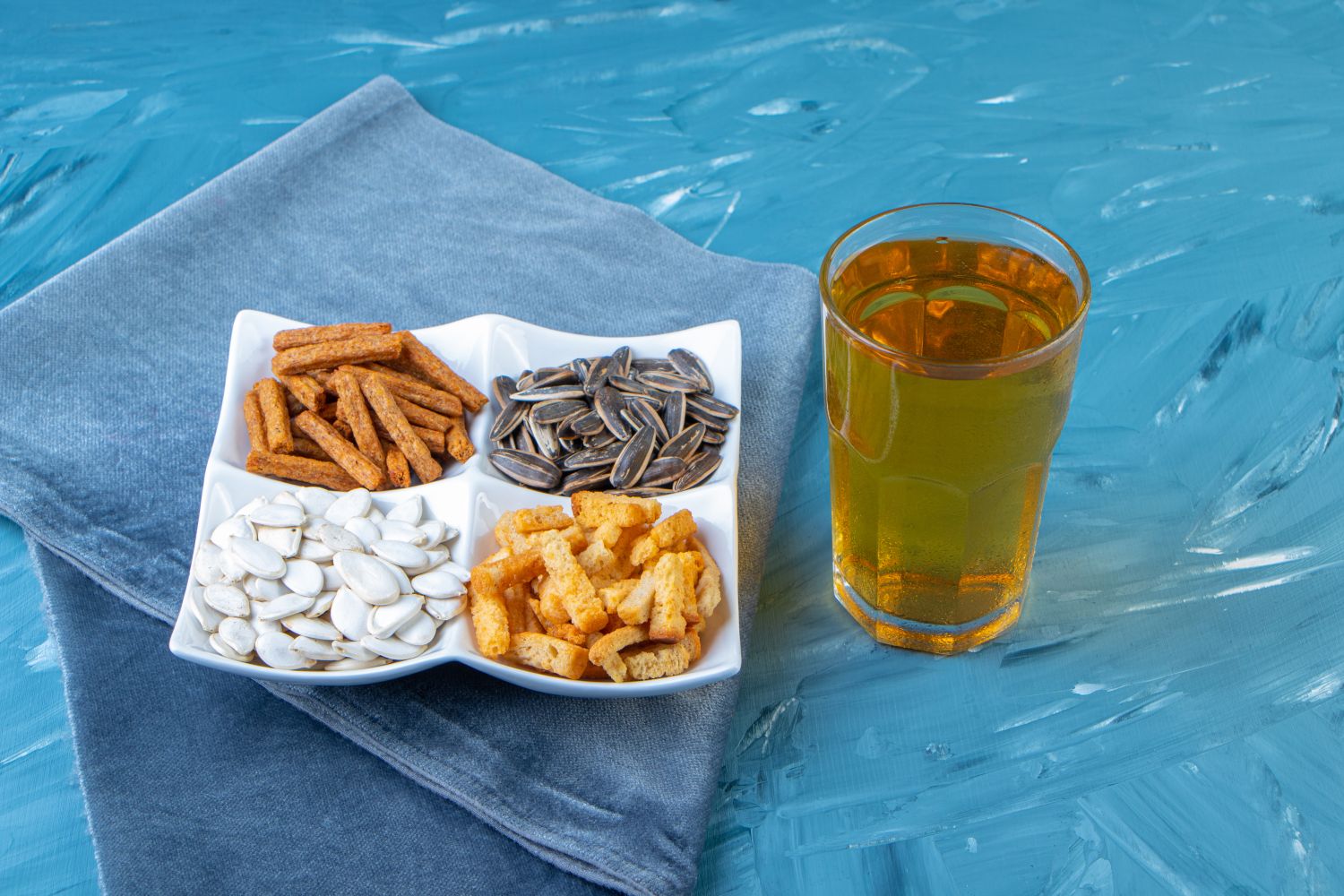 Sugary junk food on table
