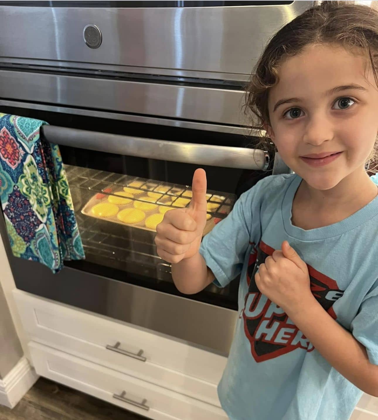 kid baking healthy meal